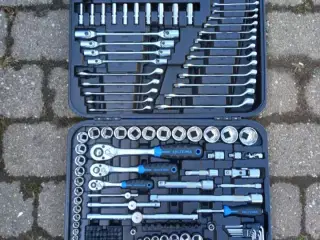 Topnøglesæt, 152 dele mm og tomme