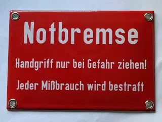 Emaljeskilt fra Deutsche Bahn
