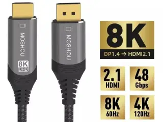 MOSHOU 8K DisplayPort 1.4 til HDMI 2.1