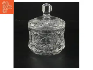 Krystal sukkerskål med låg (str. Ø 10 cm)