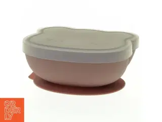 Silikone sugebundsskål med låg (str. 14 x 12 cm)