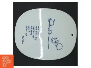 Porcelæns platter med Piet Hein gruk fra Royal Copenhagen