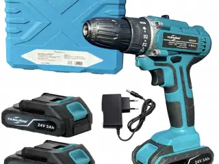 Skruemaskine med 2 batterier