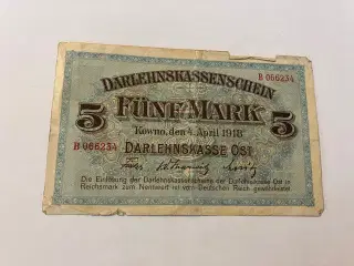 5 Mark Darlehnskasse - Ober Ost 1918
