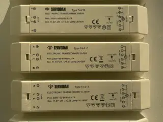 Transformere Servodan til halogen skabslys 12v