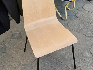 6 Stk. Spisebordsstole i lys træ