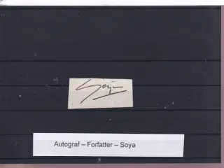 Autograf - Forfatter - Soya