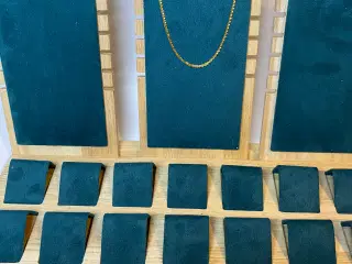 18K Guldbelagt Halskæde og Armbånd