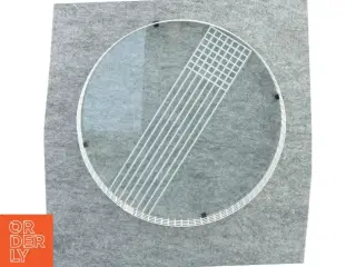 Glas Fad/bakke med metal kant (str. 31 cm)