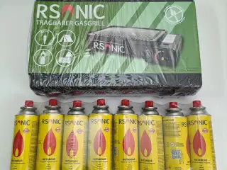 NY! RSONIC Gasgrill + 8 Gasdåser