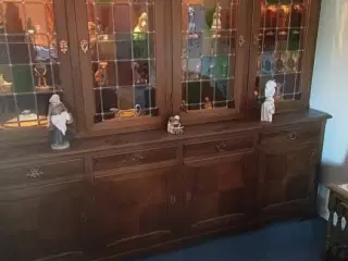reolsystem mørk bejset eg