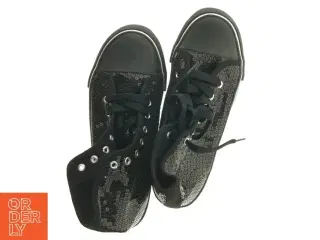 Sorte lave sneakers med palietter fra Cix (str. 40)