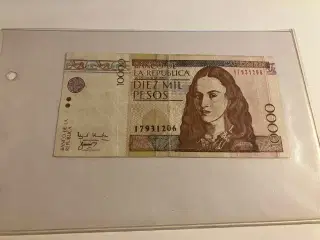 10000 Pesos Colombia 2001