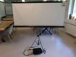 Projektor, Optoma VDHDGU + lærred på stativ