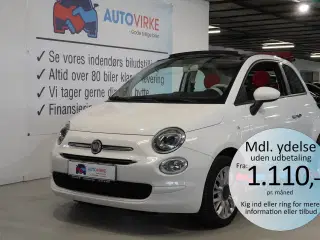 Fiat 500C 0,9 TwinAir Popstar Start & Stop 80HK Cabr.