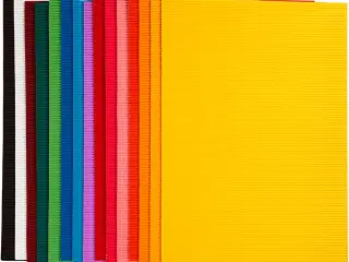 Bølgekarton 25x35 cm - 15 assorterede ark