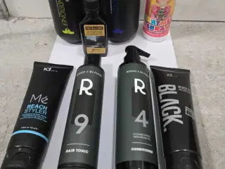 Forskellige produkter til håret. Alt er nyt