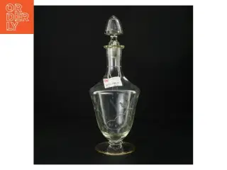 Dekanteringskaraffel med guldkant (str. 32 x 12 cm)