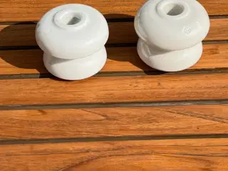 2 gamle porcelæns el-klokker