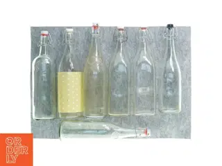 retro patentflasker, gamle Glasflasker (str. 30 cm)