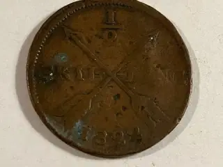 1/2 skilling 1822 Sverige