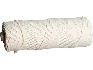 Bomuldsvæge til bivokslys - 80m rulle, 2-3 mm