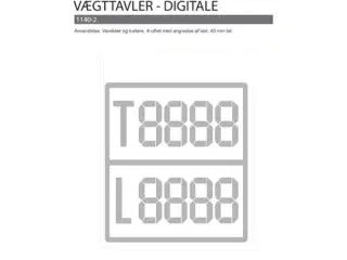 Digital vægttavle sølv
