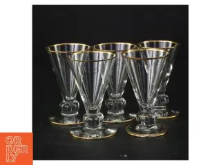 Vintageglas med guldkant (str. 8 x 5 cm)