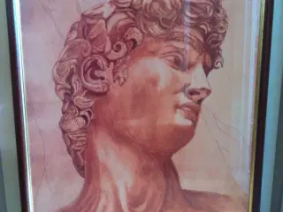 MICHELANGELO i træ/guldramme 