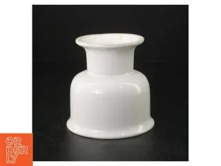 Hvid keramik lysestage (str. 11 cm)