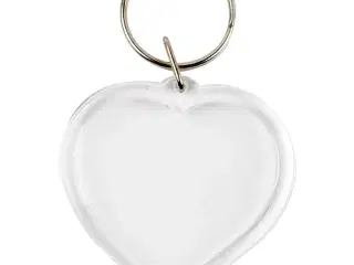 Hjerteformede nøglevedhæng - 25 stk. i klar akryl