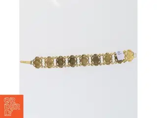 Armbånd med lyserøde sten (str. 19 cm)