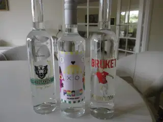 3 flasker Luksus Vodka