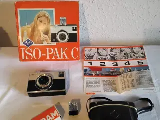 Agfa iso-pak C kamera m/ original kasse, manual mv