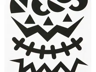 Stickers, halloween - store ansigter, ark 15x16,5 cm, 1 ark