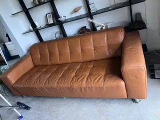 Cognac farvet sofa