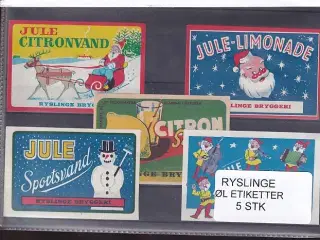 Etiketter - Ryslinge Bryggeri -  5 Stk.