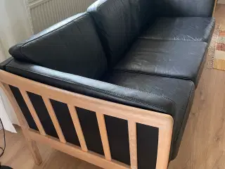 3 og 2 Pers. London sofaer i sort læder 