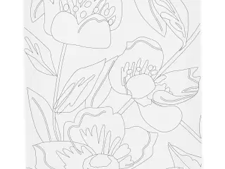 Malerlærred med Valmueprint, 24x30 cm, 1 stk.