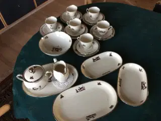 Kaffestel m/hjortemotiv