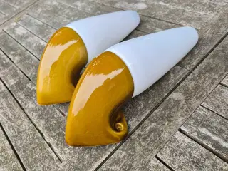 Klassiske karamelfarvede badeværelseslamper 