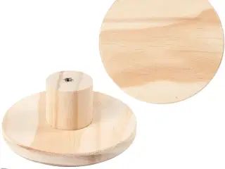 Elegant Rund Træknage i Lyst Træ - 4,5 cm