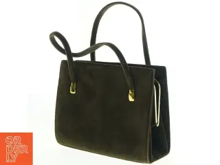 Vintage håndtaske i ruskind (str. 24 x 19 cm)