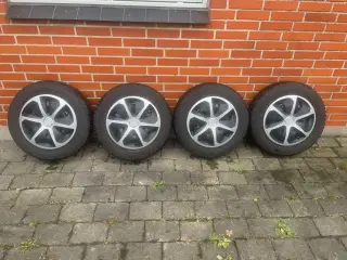5x100 14”vinterhjul med næste ny dæk