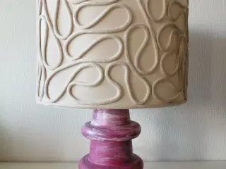 Håndlavet Poppeltræs bordlampe, Unikat vandbaseret