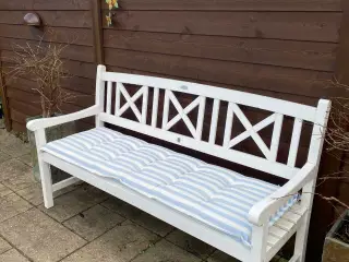 Havebænk med hynde, 1,57m bred 