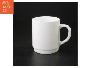 Hvid kaffekop (str. H 9 cm. ø 8 cm)