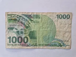 1000 Sheqalim Israel - Dårlig stand