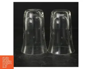 Gravérede glas (str. Ø 9 cm. længde, 12 cm)
