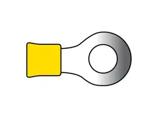 Kabelsko gul ring 5,3mm 2,5-6mm2 10 stk
